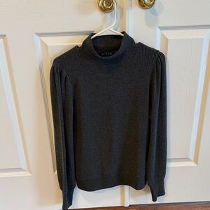 J. Crew Women's Charcoal Turtleneck Sweater